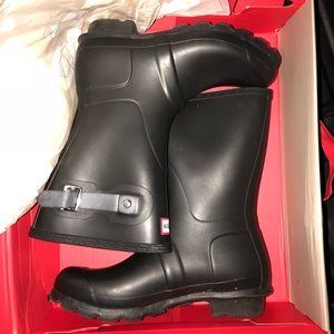 Hunter Short Rain Boots Matte Black